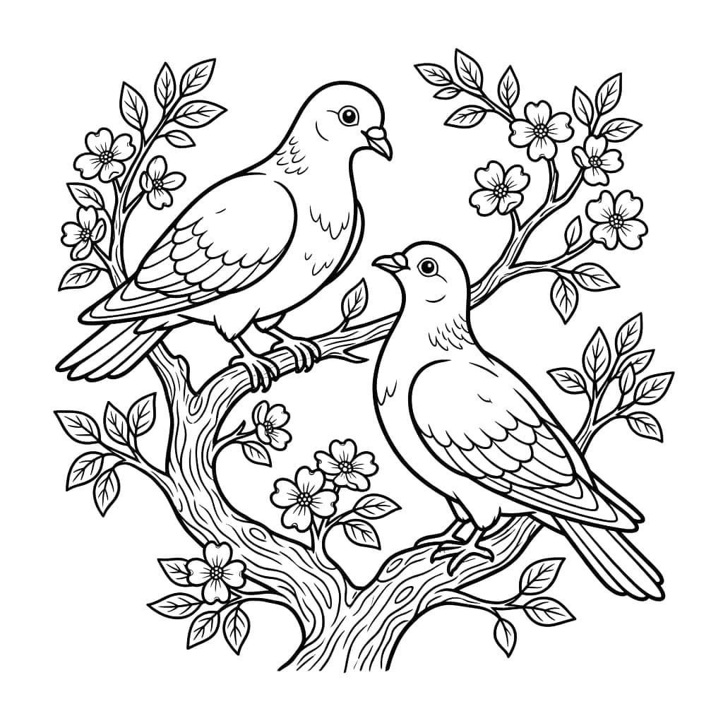 Tô Màu Chim Bồ Câu