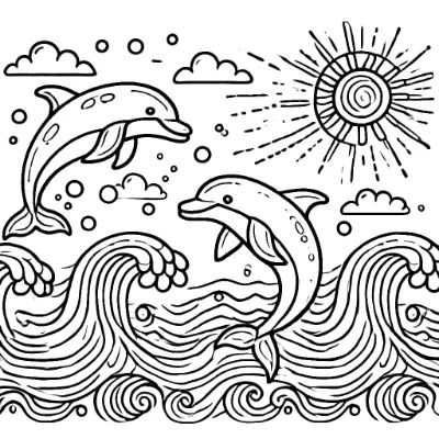 Hai Con Cá Heo Tung Tăng Trên Sóng