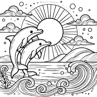 Hai Con Cá Heo Và Mặt Trời