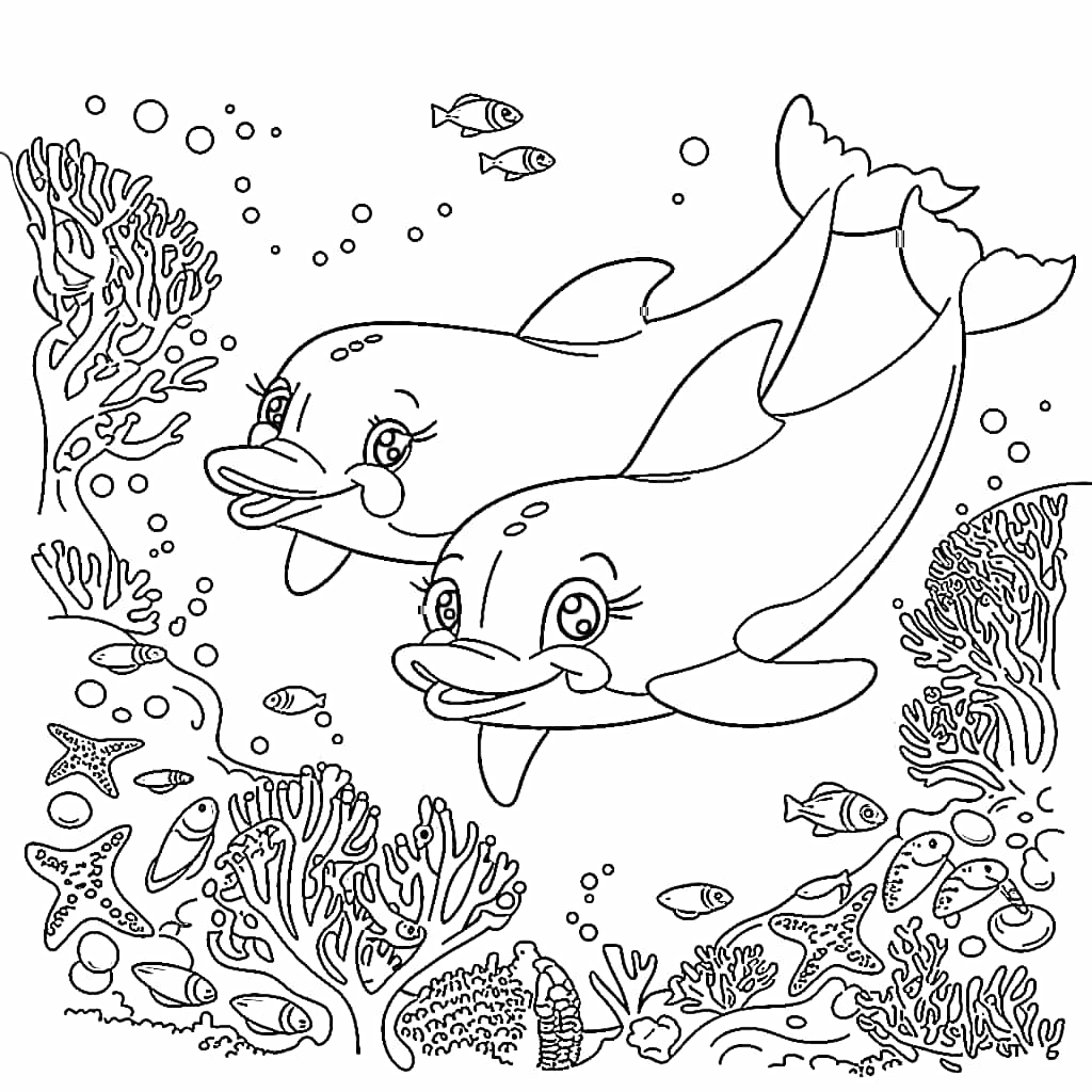 Hai Con Cá Heo Với San Hô