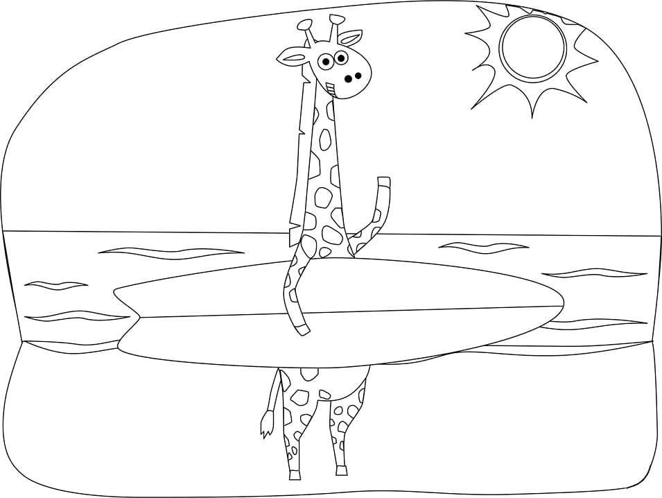 Hươu Cao Cổ Trên Bãi Biển