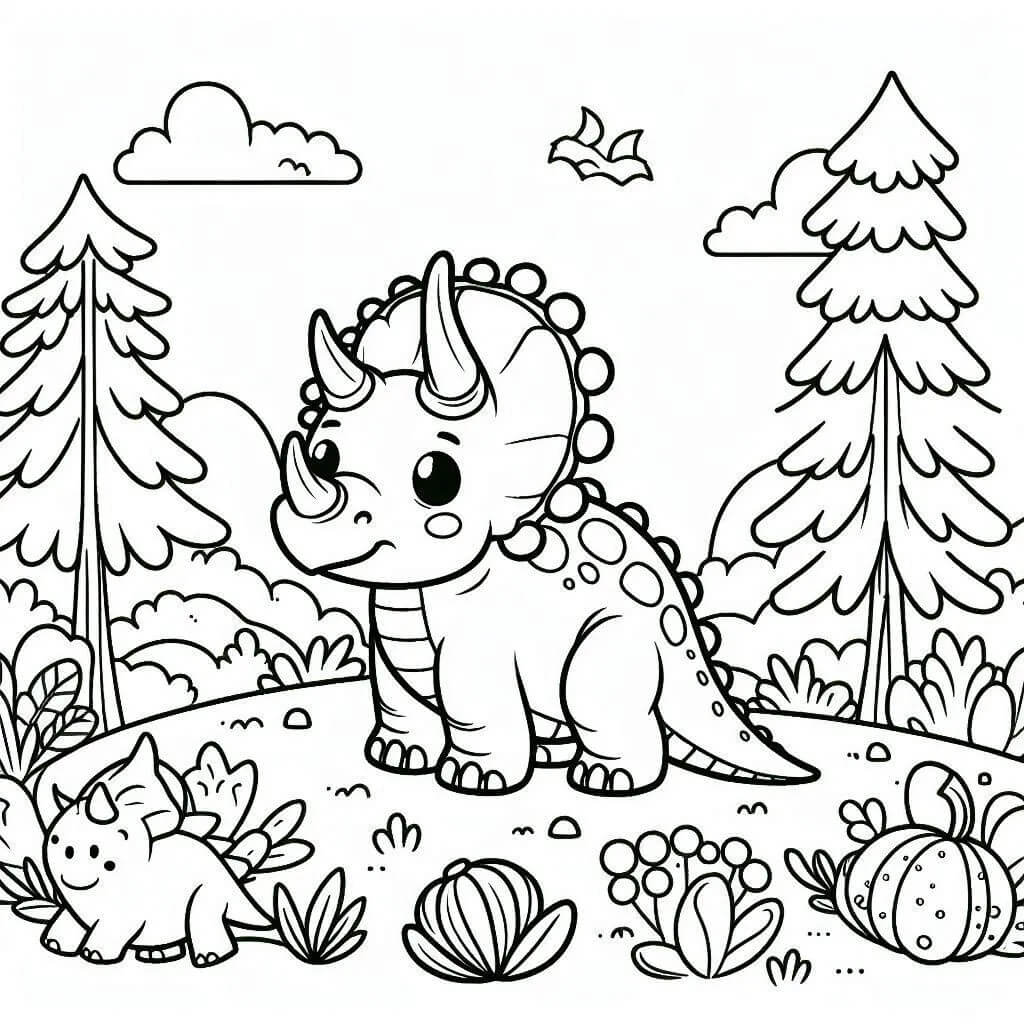 Khủng Long Ba Sừng Đáng Yêu