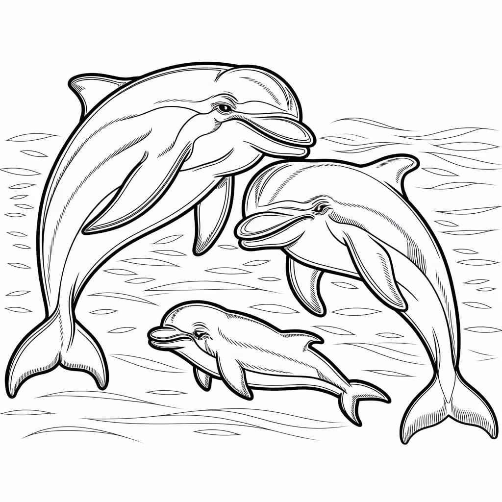 Phác Thảo Gia Đình Cá Heo