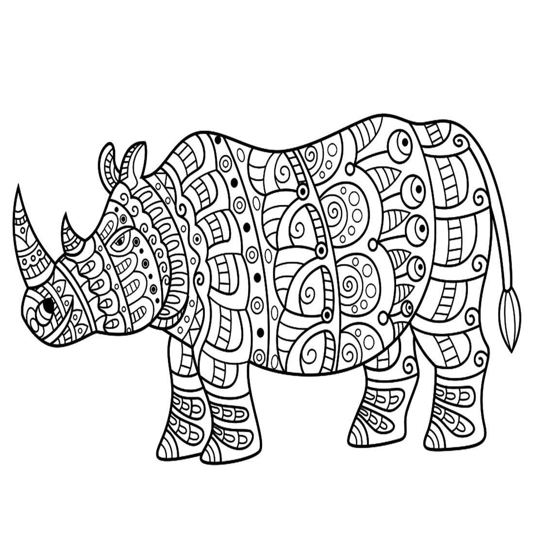 Tô Màu Con Tê Giác