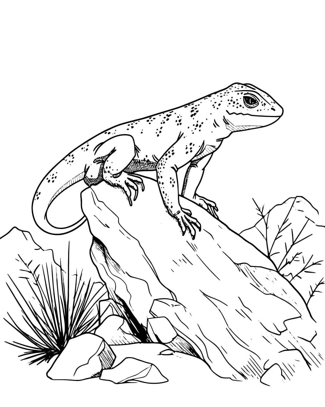 Thằn Lằn Trên Mỏm Đá