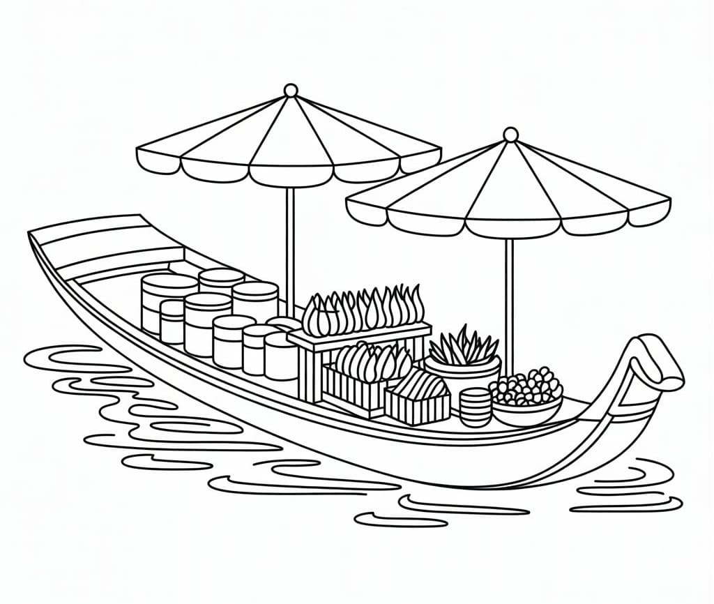 Thuyền Ở Chợ Nổi