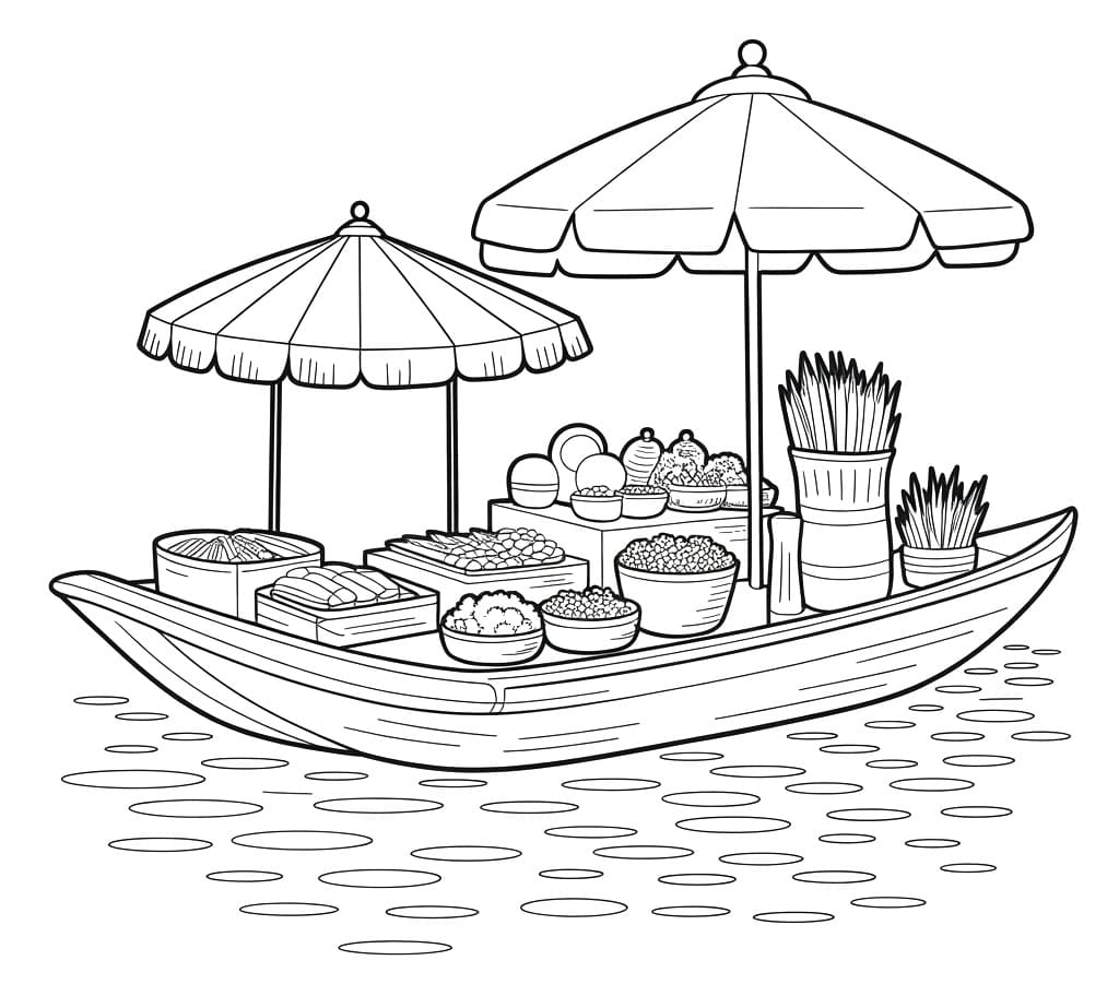 Thuyền Trên Chợ Nổi