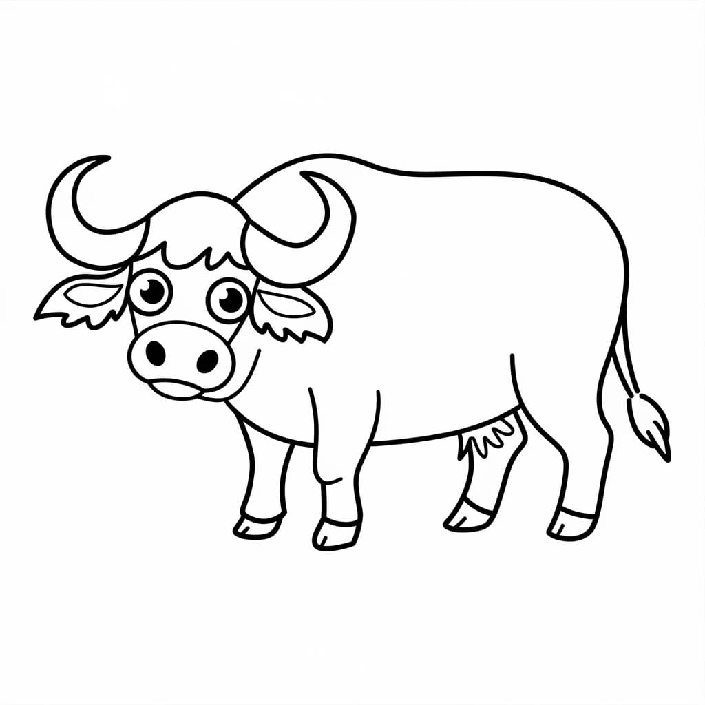 Vẽ Con Trâu Đơn Giản