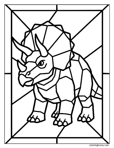 Triceratops Kính Màu