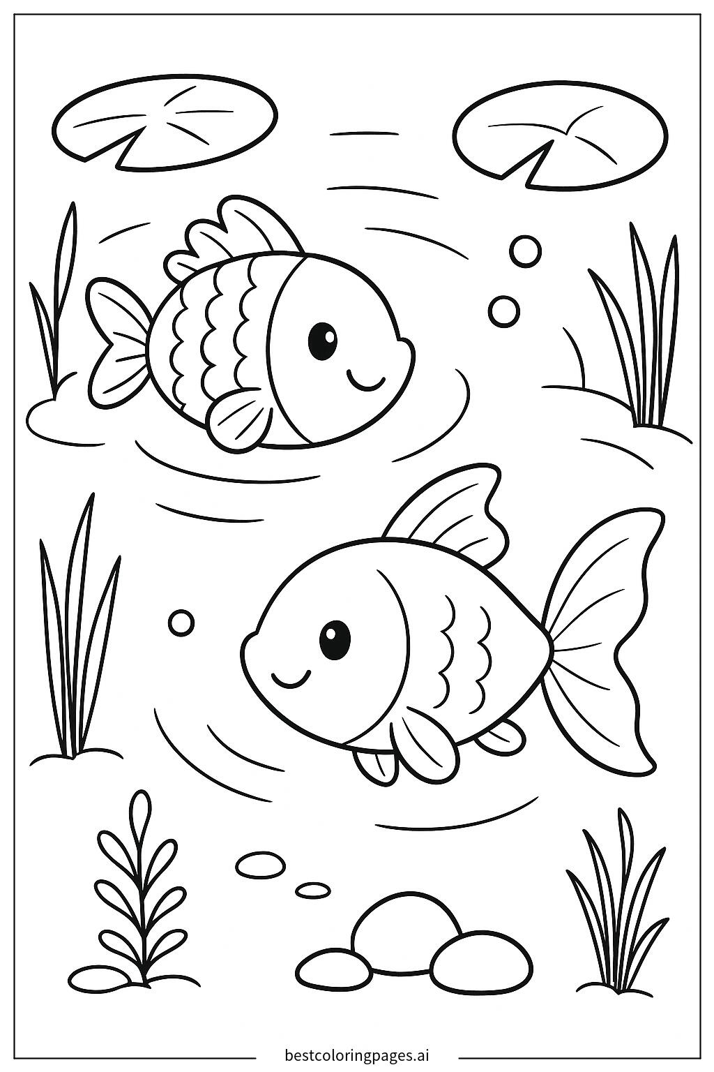 Two fish in a pond