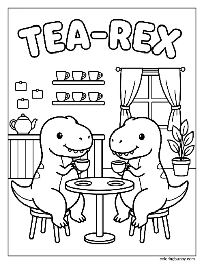 Hai T-Rex Uống Trà