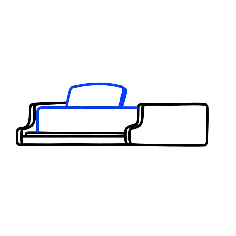 Hướng dẫn vẽ dễ dàng : Đàn Piano - Bước 3