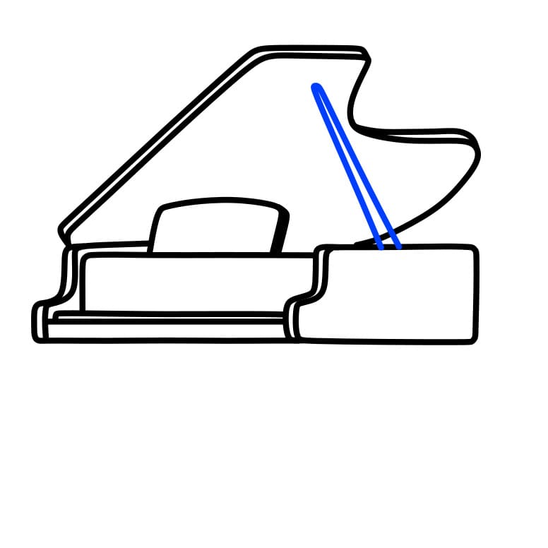 Hướng dẫn vẽ dễ dàng : Đàn Piano - Bước 5