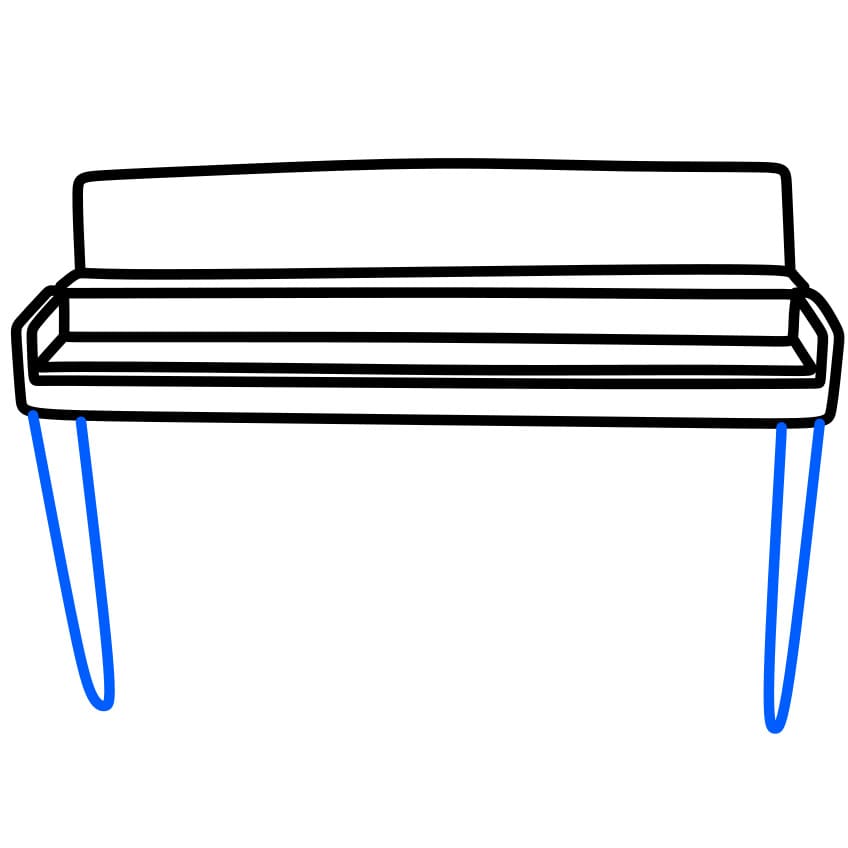 Hướng dẫn cách vẽ đàn Piano đơn giản - Bước 4