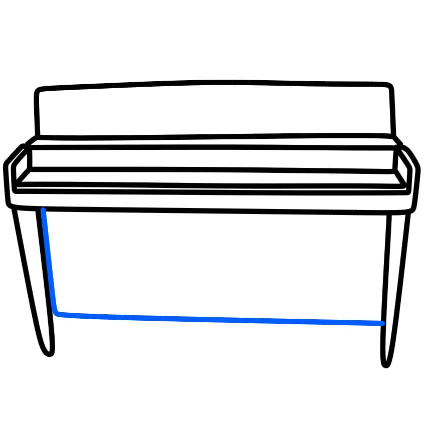Hướng dẫn cách vẽ đàn Piano đơn giản - Bước 5