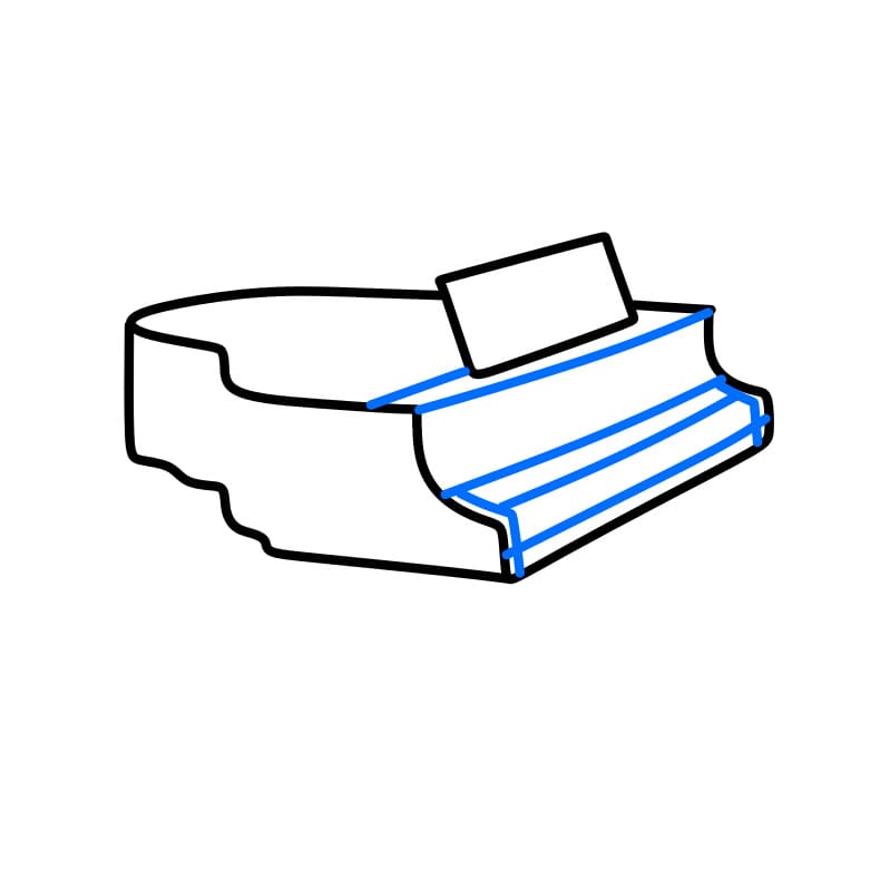 Hướng dẫn cách vẽ đàn Piano chi tiết từng bước cho bé - Bước 4