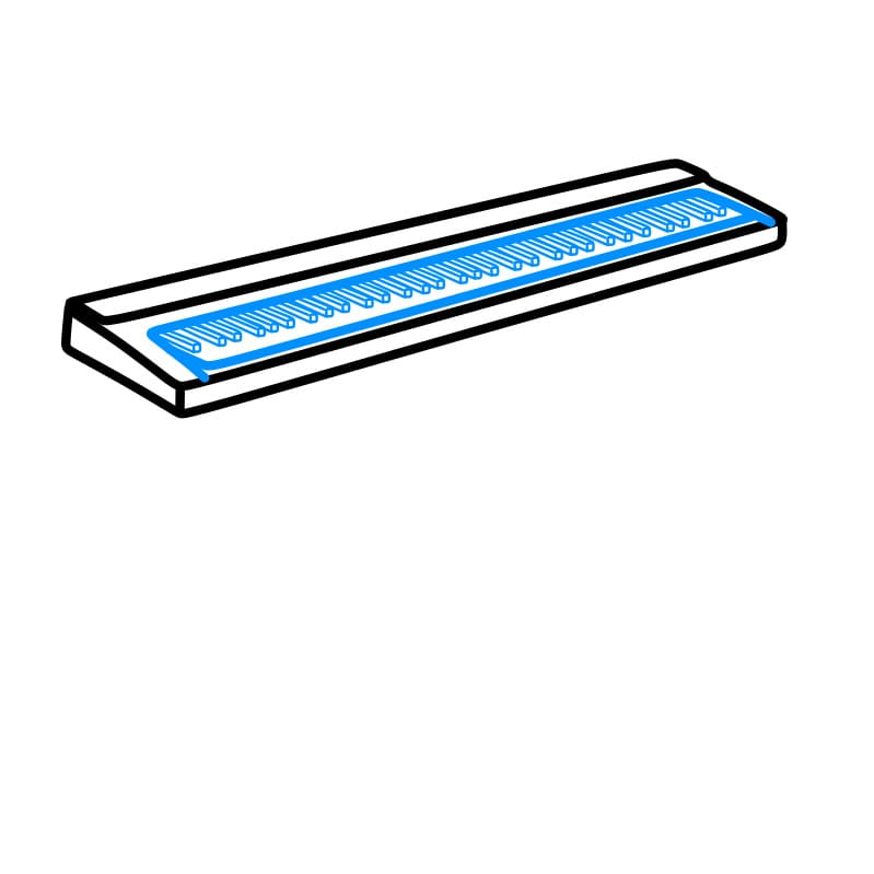 Hướng dẫn vẽ đàn Piano đơn giản và đẹp - Bước 3