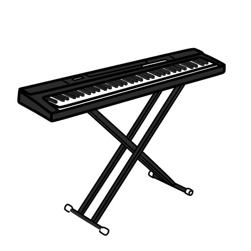 Hướng dẫn vẽ đàn Piano đơn giản và đẹp - Bước 6