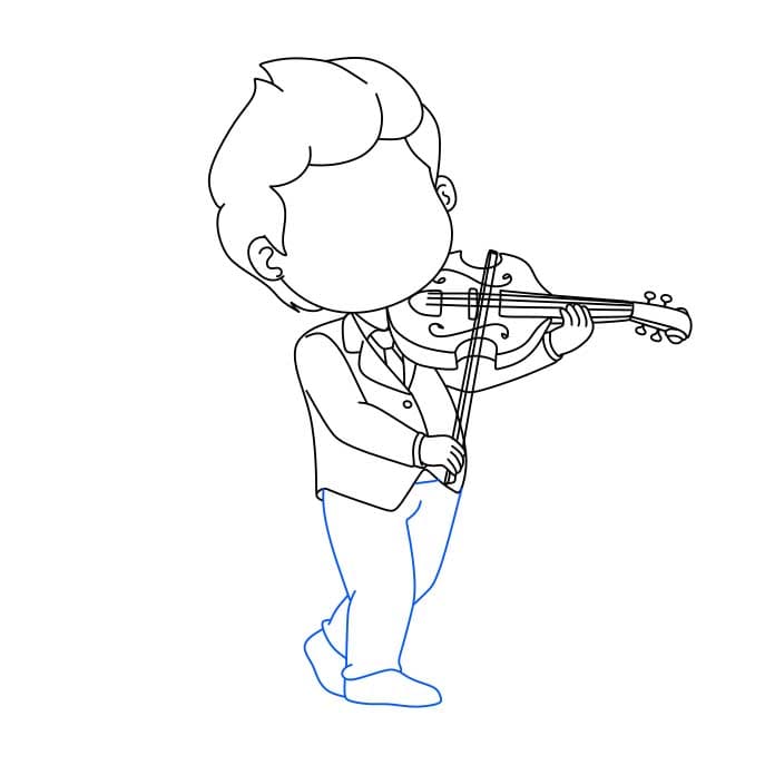 Hướng dẫn bạn cách vẽ cây đàn vĩ cầm (violin) đơn giản - Bước 8