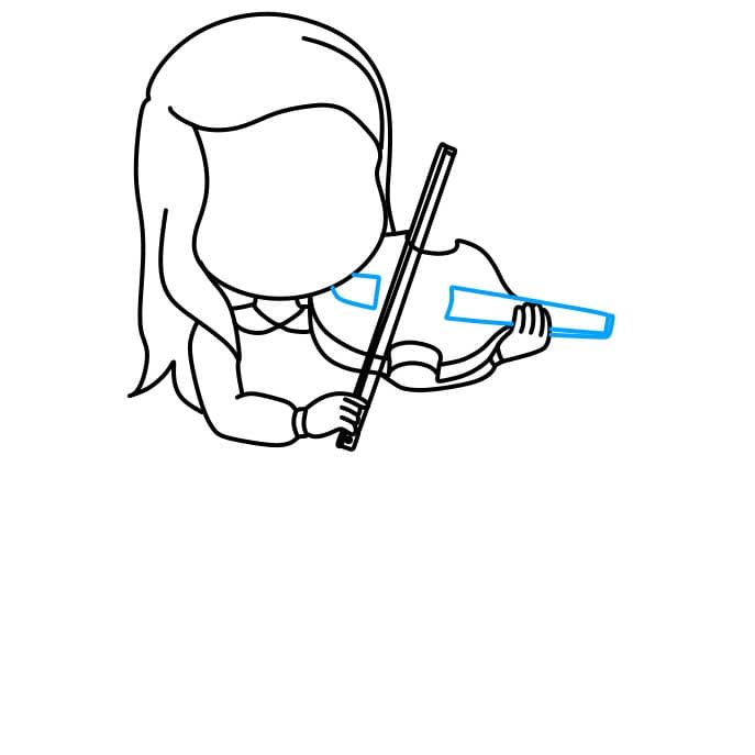 Hướng dẫn bạn cách vẽ cây đàn vĩ cầm (violin) - Bước 5