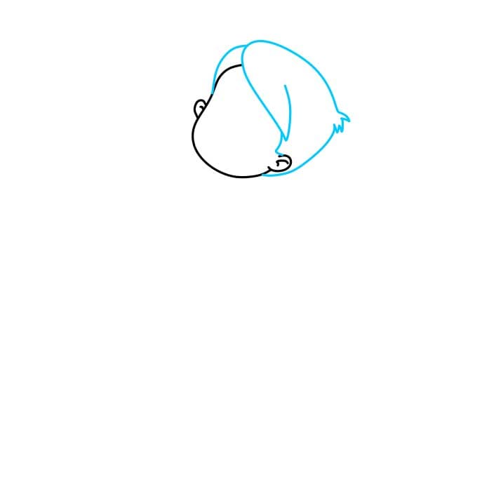 Hướng dẫn cách vẽ bé đang chơi cây đàn vĩ cầm (violin) - Bước 2