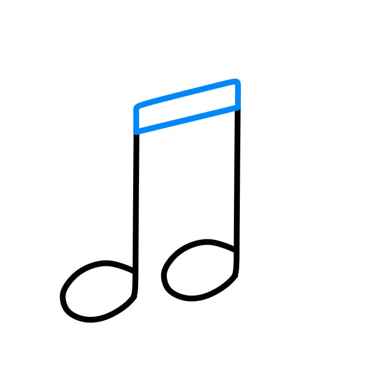 Hướng dẫn cách vẽ nốt nhạc đơn giản - Bước 3