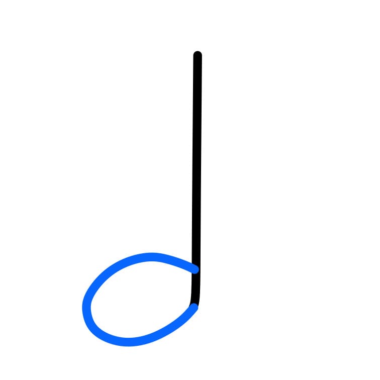 Hướng dẫn vẽ nốt nhạc đẹp và đơn giản cho bé - Bước 2