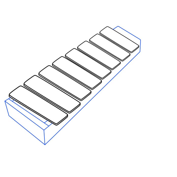 Hướng dẫn cách vẽ Xylophone đơn giản và đẹp cho bé - Bước 2