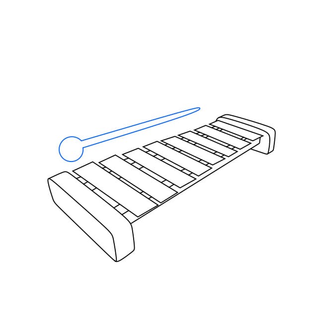 Hướng dẫn cách vẽ Xylophone đơn giản và đẹp cho bé - Bước 3