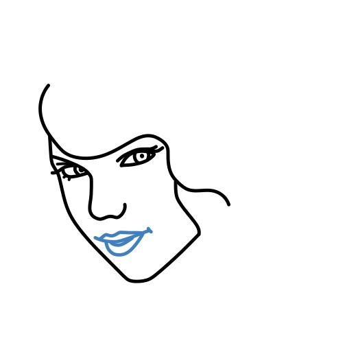 Hướng dẫn vẽ Taylor Swift đang mỉm cười. - Bước 5