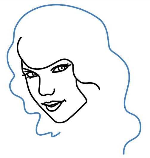 Hướng dẫn vẽ Taylor Swift đang mỉm cười. - Bước 6