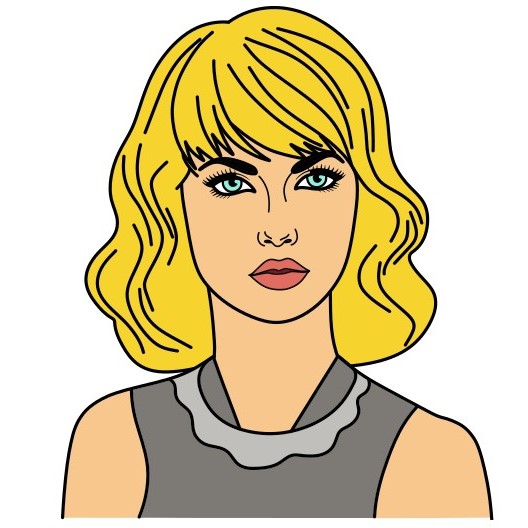 Hướng dẫn vẽ chân dung của Taylor Swift. - Bước 11