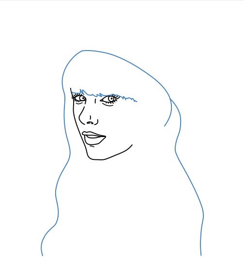 Hướng dẫn vẽ Taylor Swift cực đơn giản. - Bước 5