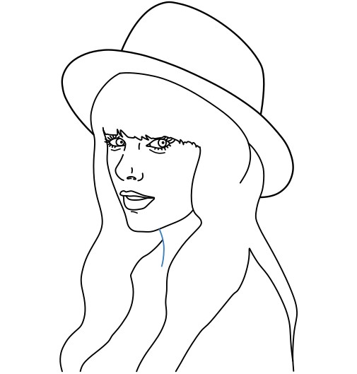 Hướng dẫn vẽ Taylor Swift cực đơn giản. - Bước 8