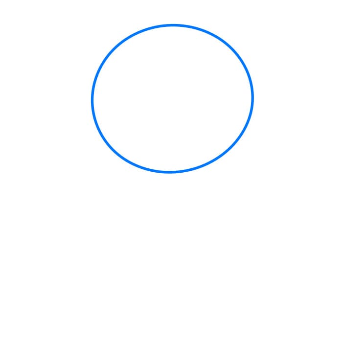 Hướng dẫn cách vẽ nhân vật Anpanman đơn giản và đẹp cho bé - Bước 1