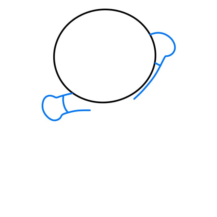 Hướng dẫn cách vẽ nhân vật Anpanman đơn giản và đẹp cho bé - Bước 2