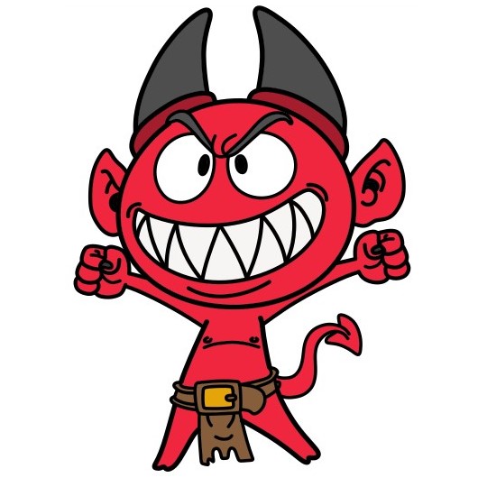 Cách vẽ con quỷ đang vui vẻ - Bước 13