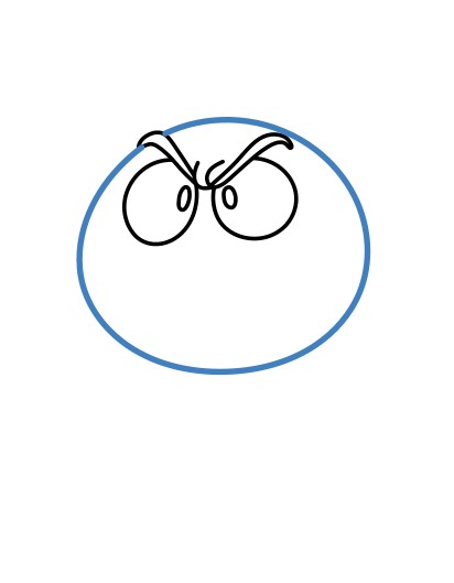 Cách vẽ con quỷ đang vui vẻ - Bước 3