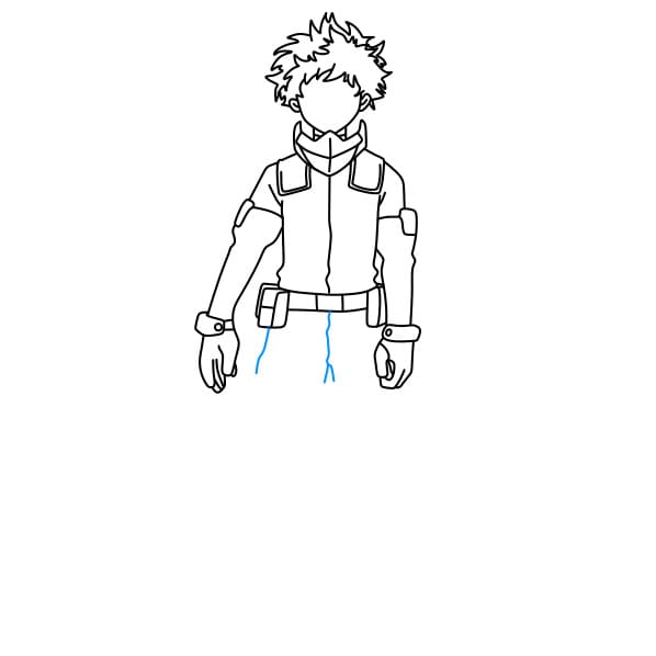 Hướng dẫn vẽ nhân vật Deku (Midoriya Izuku) siêu ngầu cho bé - Bước 6