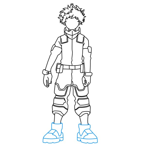 Hướng dẫn vẽ nhân vật Deku (Midoriya Izuku) siêu ngầu cho bé - Bước 7