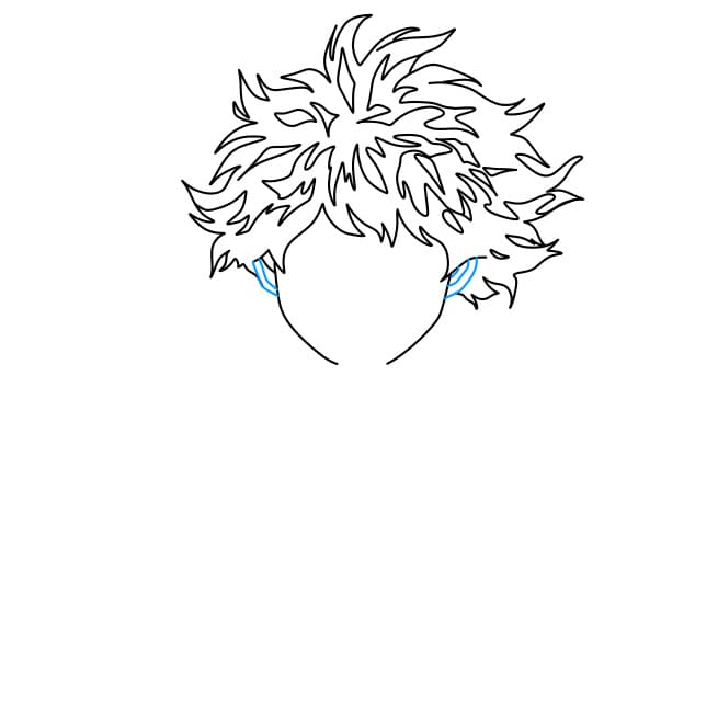 Cách vẽ nhân vật deku (midoriya izuku) đẹp trai và dũng cảm - Bước 3