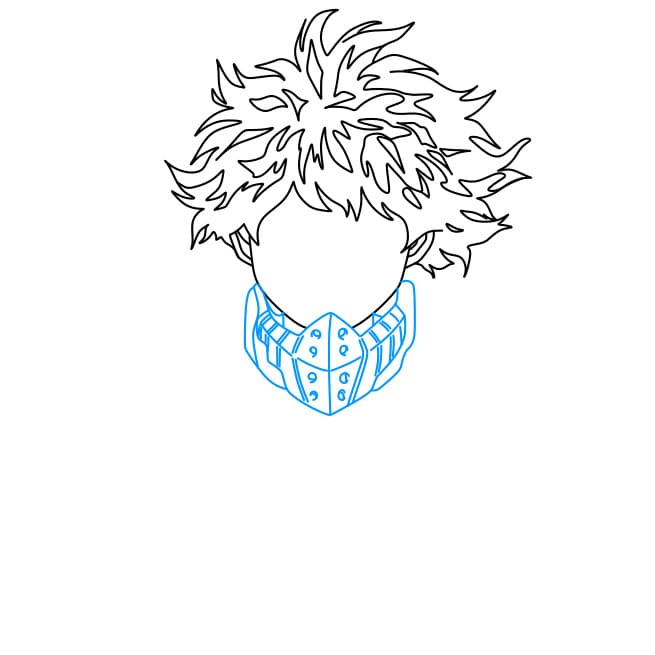 Cách vẽ nhân vật deku (midoriya izuku) đẹp trai và dũng cảm - Bước 4