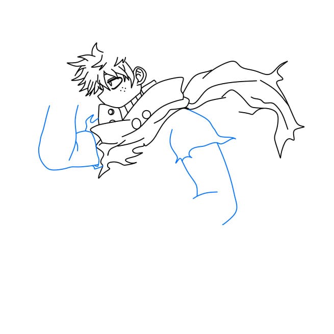 Hướng dẫn vẽ Deku (midoriya izuku) lạnh lùng và siêu ngầu - Bước 4