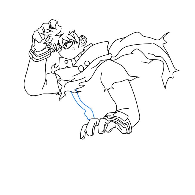 Hướng dẫn vẽ Deku (midoriya izuku) lạnh lùng và siêu ngầu - Bước 5