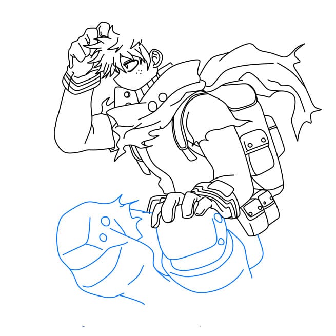 Hướng dẫn vẽ Deku (midoriya izuku) lạnh lùng và siêu ngầu - Bước 8