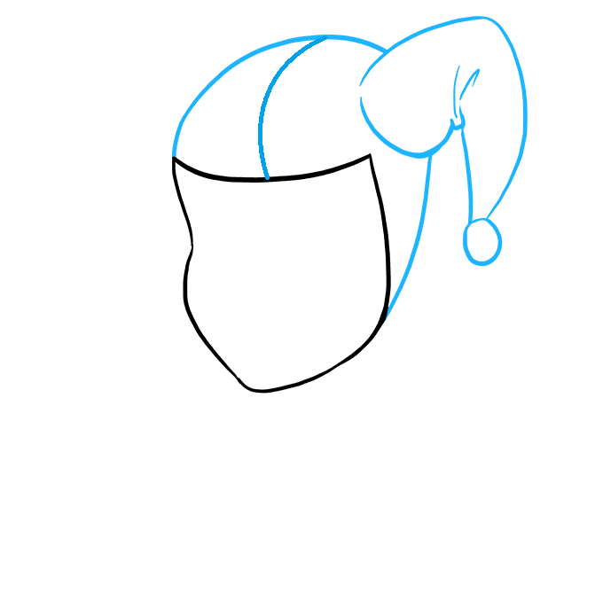 Hướng dẫn cách vẽ nhân vật Harley Quinn (bạn gái Joker) đáng yêu ngộ nghĩnh và trông điên rồ cho bé - Bước 2