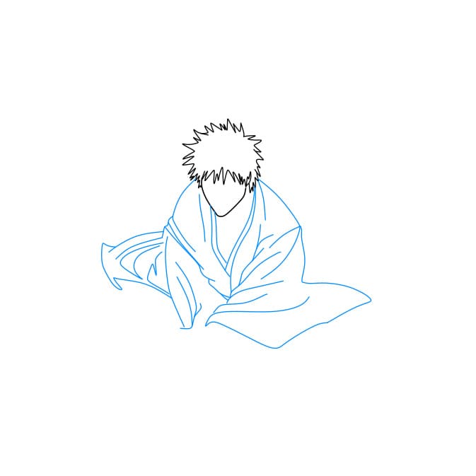 Hướng dẫn vẽ Ichigo Kurosaki siêu ngầu cho bé - Bước 3