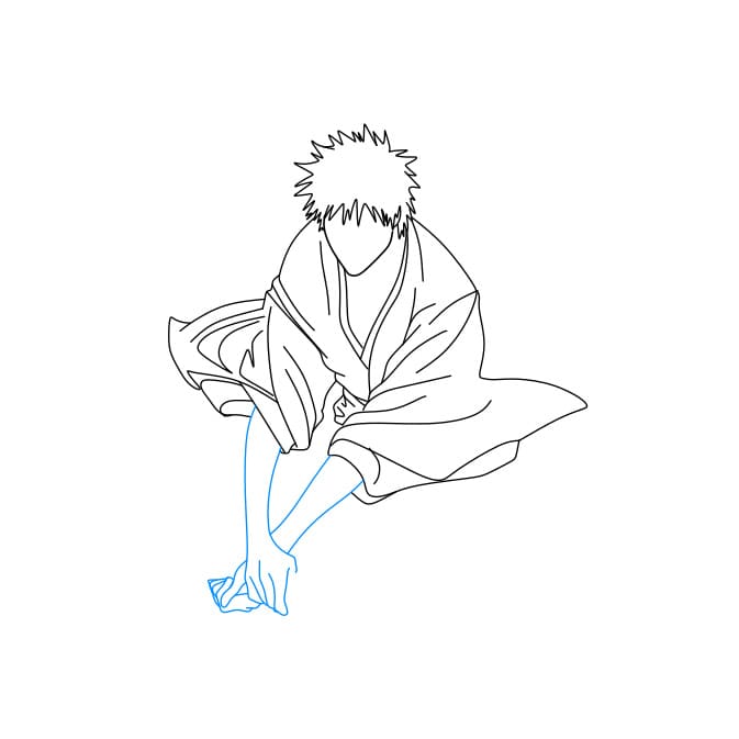 Hướng dẫn vẽ Ichigo Kurosaki siêu ngầu cho bé - Bước 4