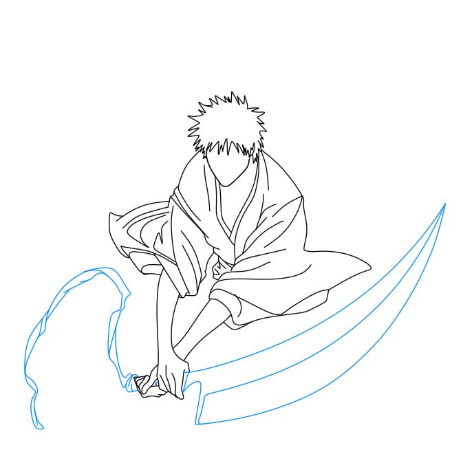 Hướng dẫn vẽ Ichigo Kurosaki siêu ngầu cho bé - Bước 5