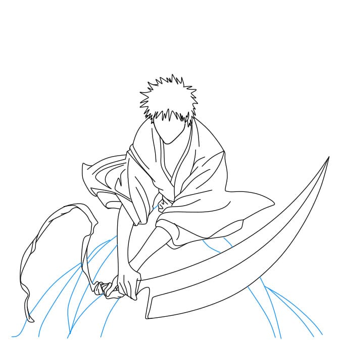 Hướng dẫn vẽ Ichigo Kurosaki siêu ngầu cho bé - Bước 6